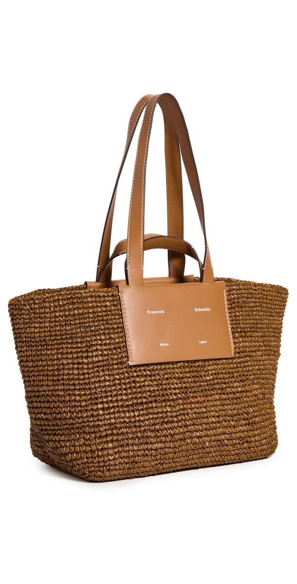 Proenza Schouler White Label Large Morris Rafia Tote Honey