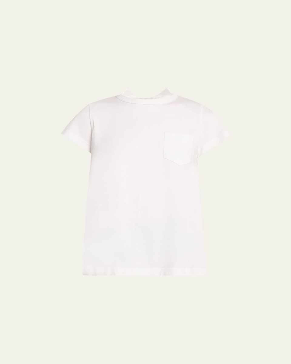 Pleated-Back Knit Tee