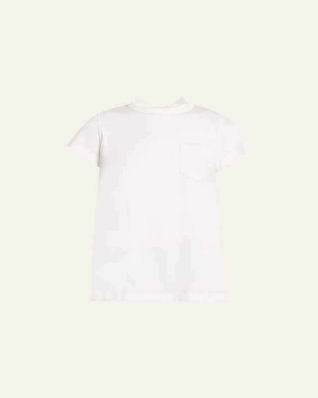 Pleated-Back Knit Tee