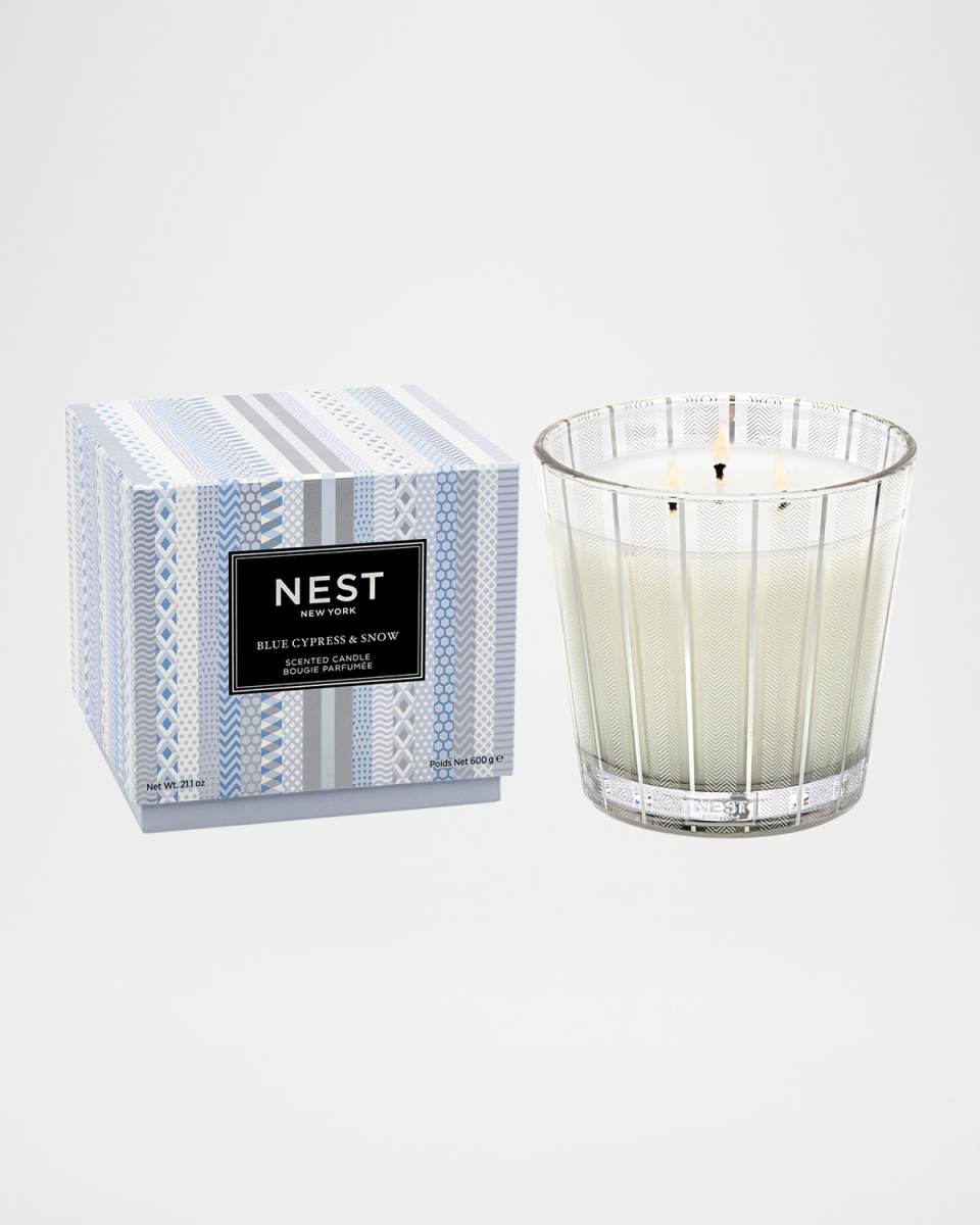 21.2 oz. Blue Cypress & Snow 3-wick Candle