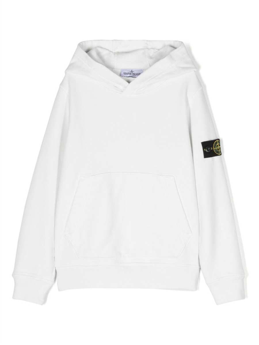 Compass-badge cotton hoodie