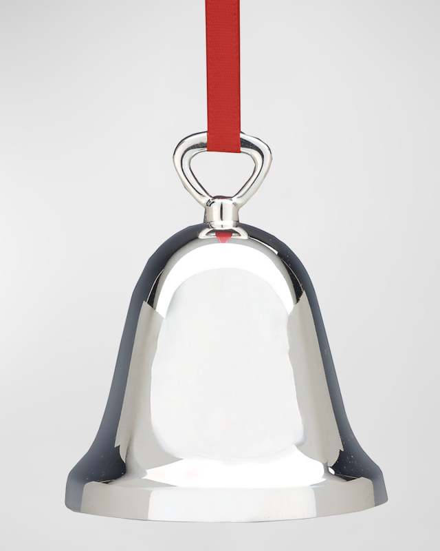 Ringing in the Season Classic Silverplate Bell Ornament