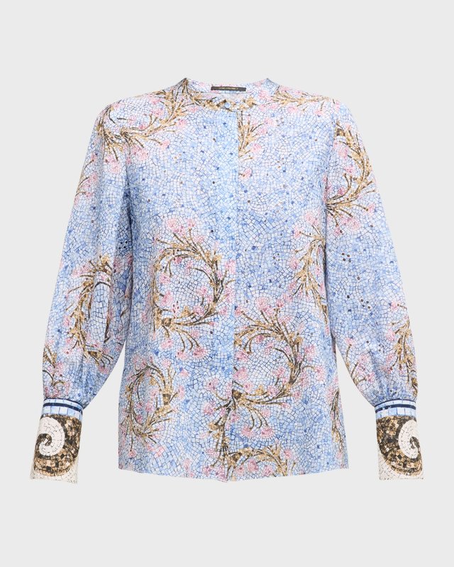 Darcie Floral-Print Cotton Blous
