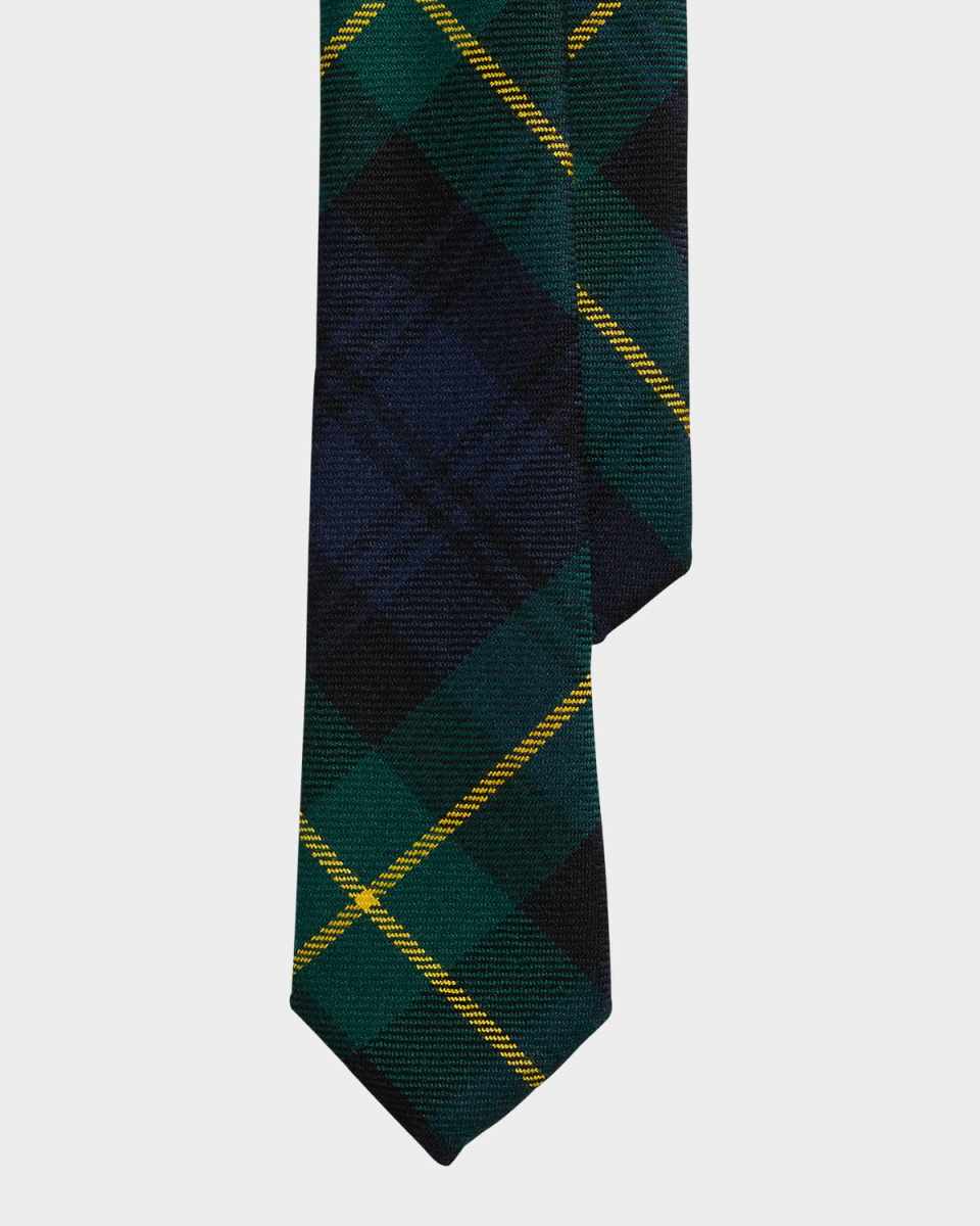 Boy's Tartan-Print Necktie, 4-7