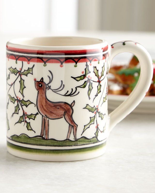 Christmas Pavoes Mugs, Set of 4