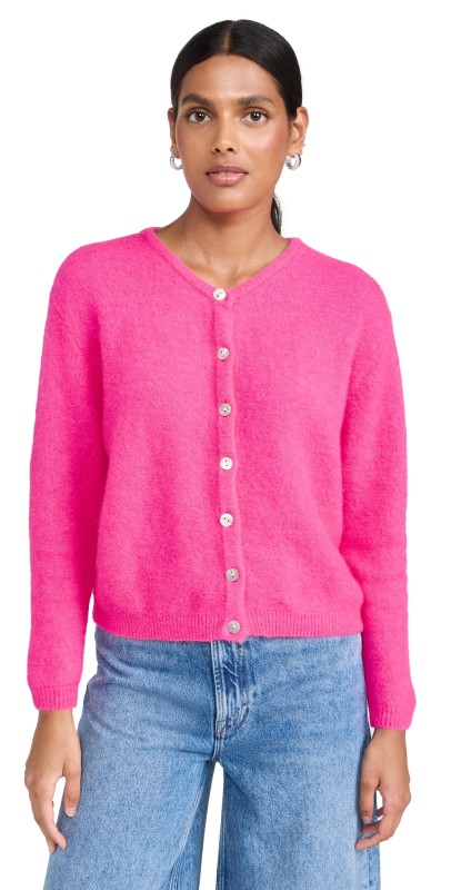 American Vintage Vitow Cardigan Rose Fluo Chine