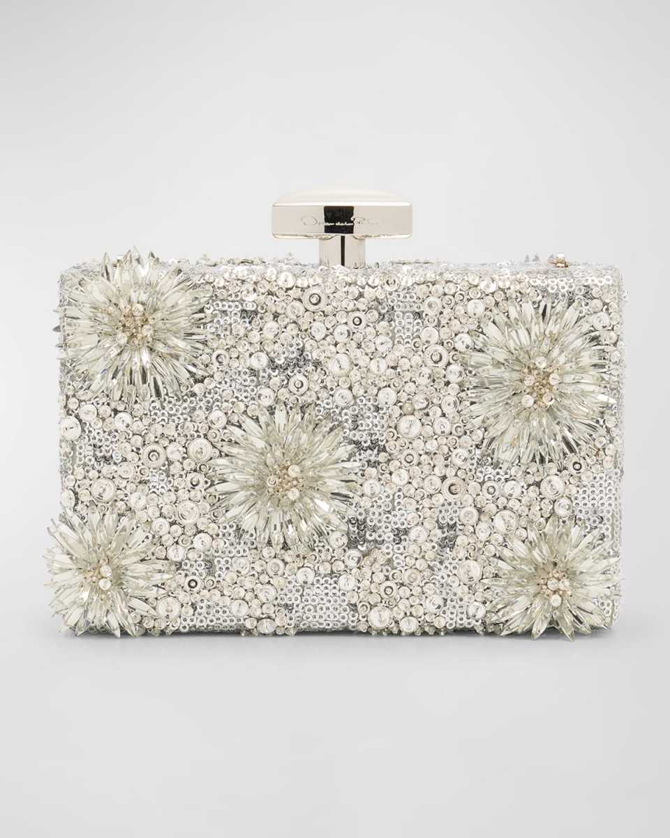 Embellished Satin Clutch Bag