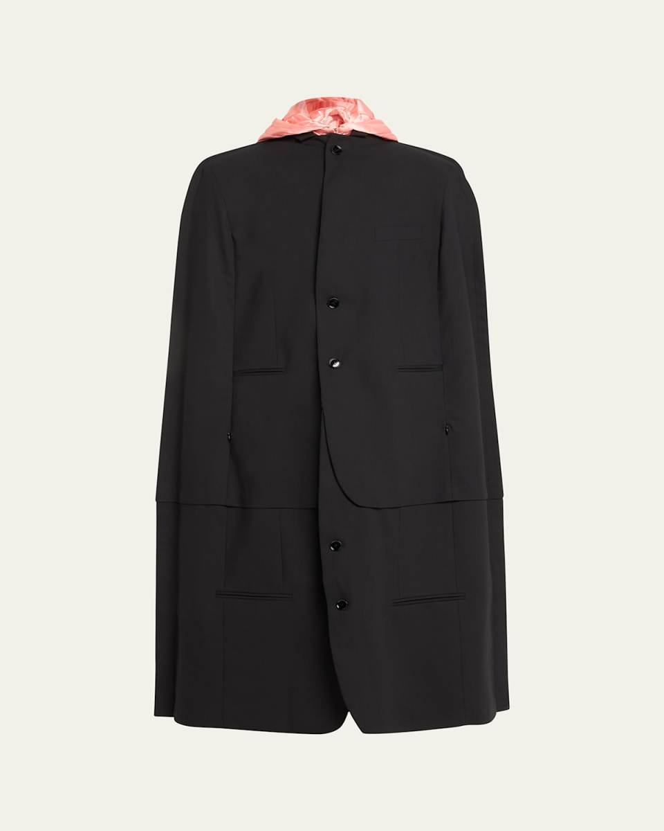Long Detachable Padded Cape