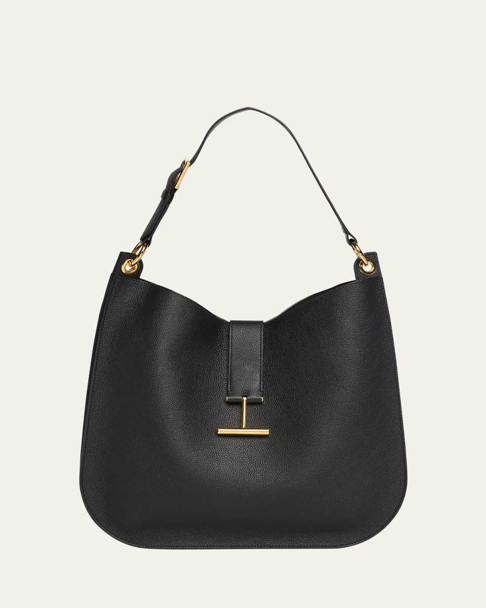 Tara Large Hobo Crossbody in Grained Leather