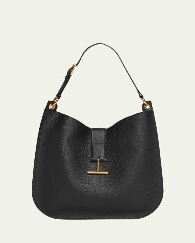 Tara Large Hobo Crossbody in Grained Leather