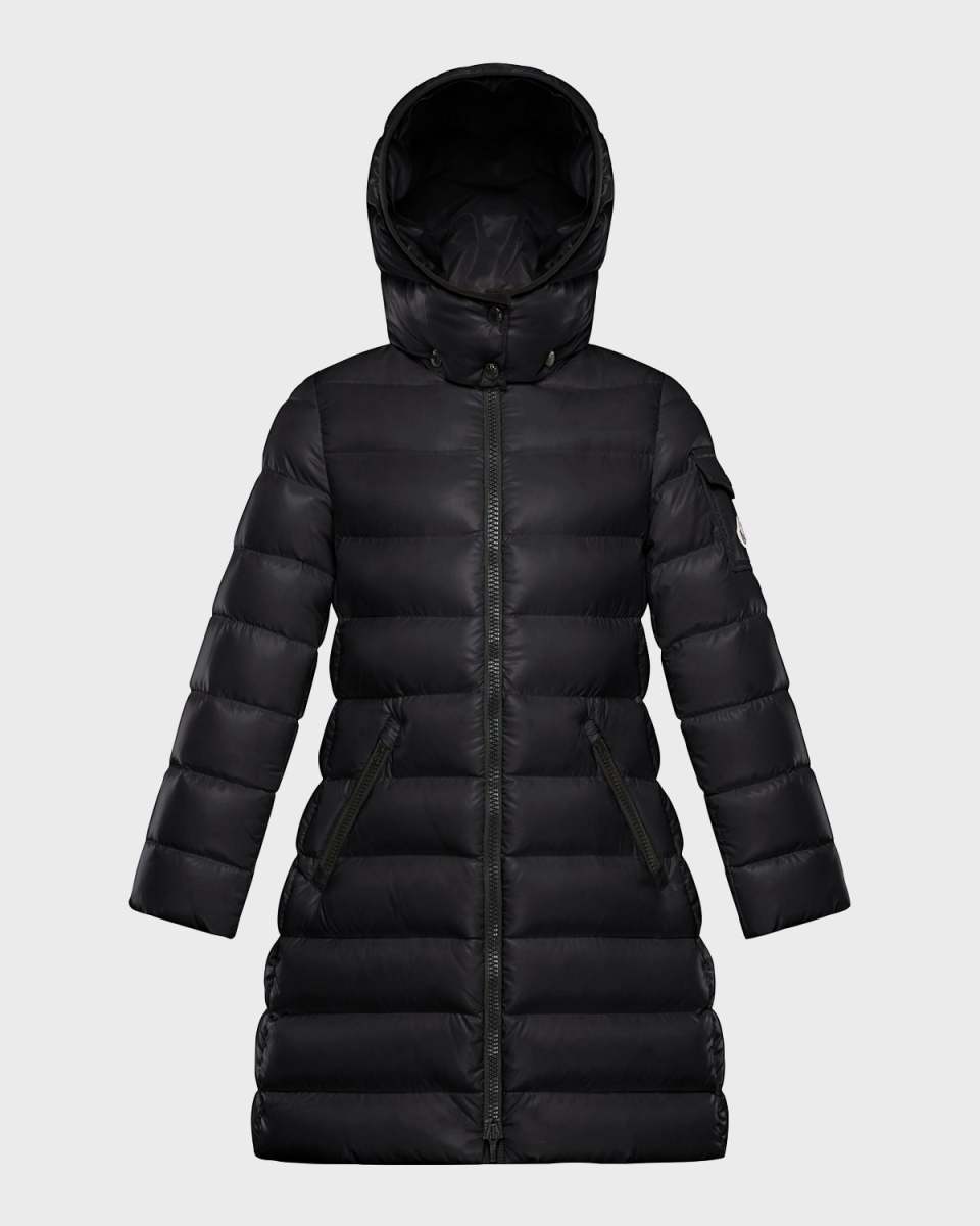 Kid's Moka Long Puffer Coat, Size 8-14