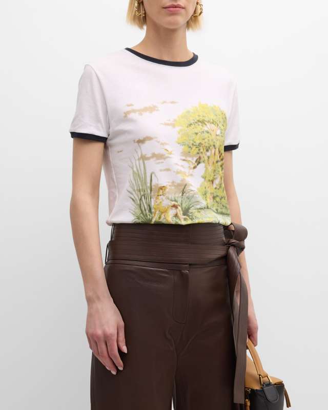 Anagram Embroidered Short-Sleeve Slim-Fit T-Shirt