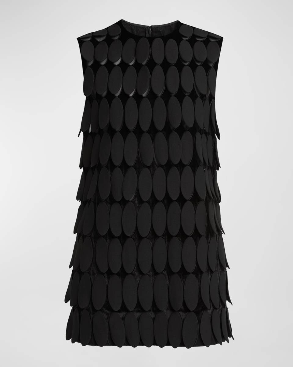 Sleeveless Disc Embroidered Mini Dress