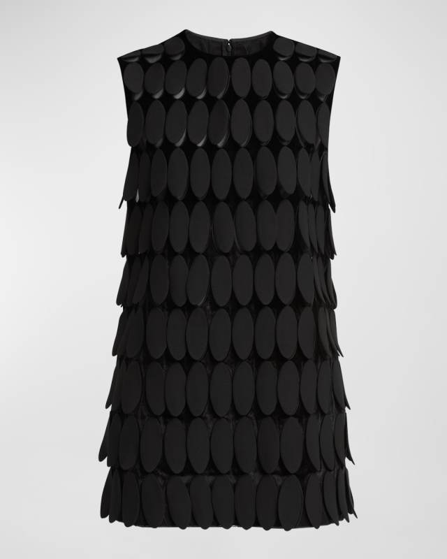 Sleeveless Disc Embroidered Mini Dress