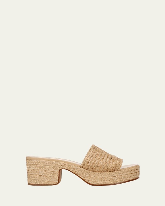 Margo Woven Raffia Sandals