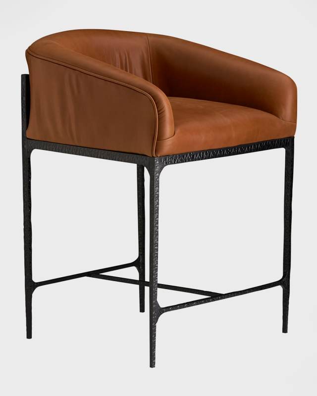Osbourne Leather 26.5" Counter Stool