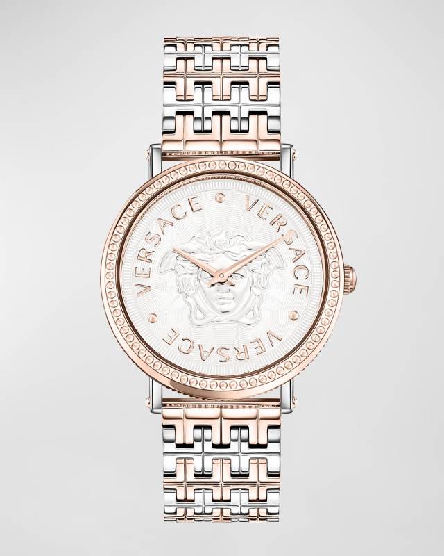 37mm V-Dollar Watch with Bracelet Strap, Two-Tone
