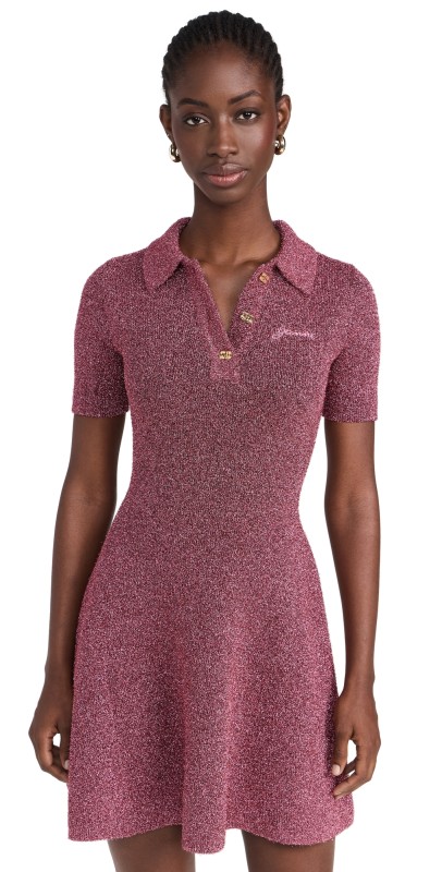 GANNI Sparkle Doubleface Mini Dress Corsage