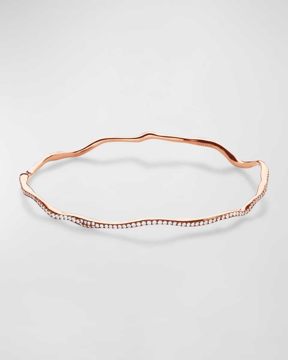 18K Rose Gold Stardust Coral Reef Diamond Bangle Bracelet