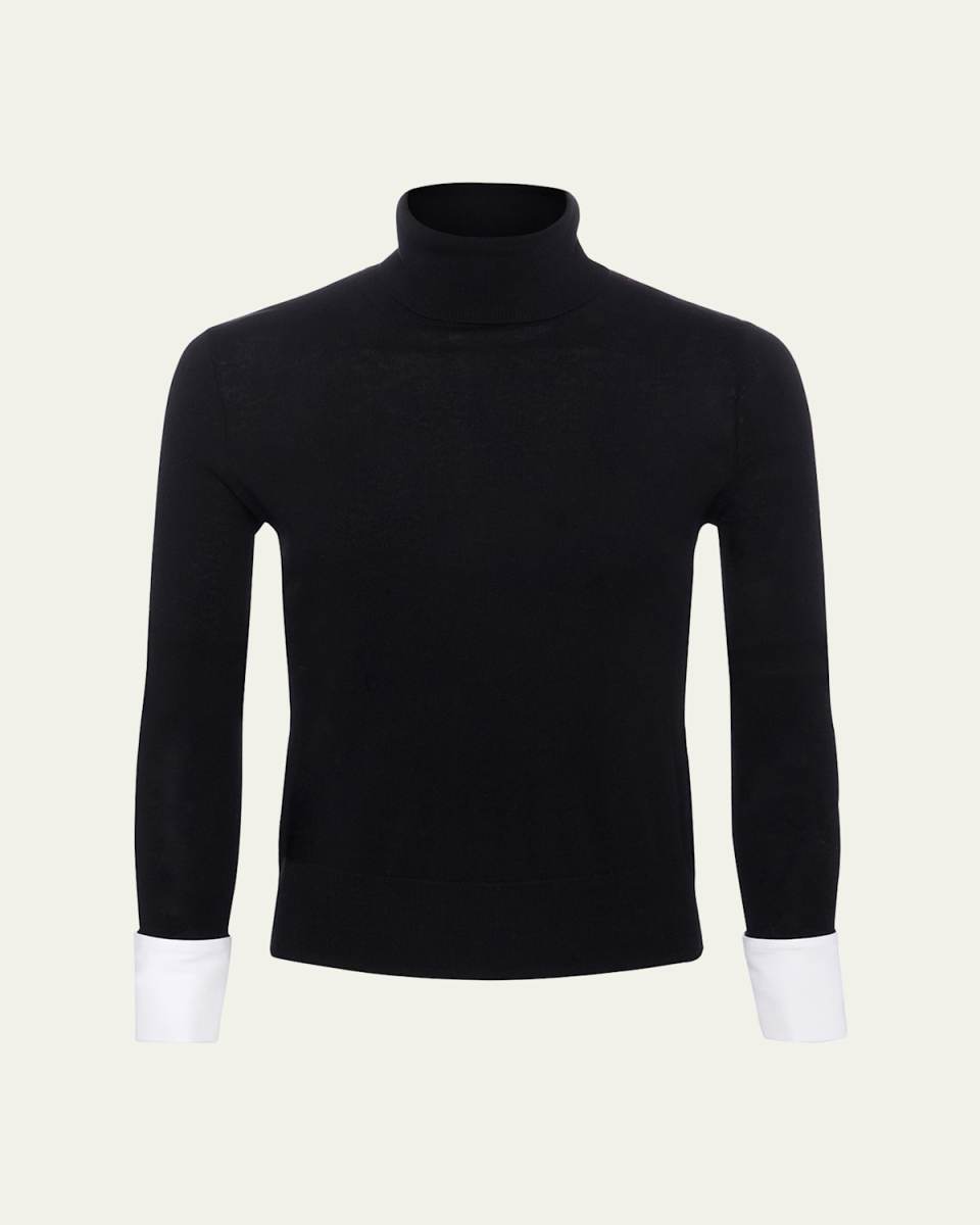 Flora Poplin Cuff Sweater
