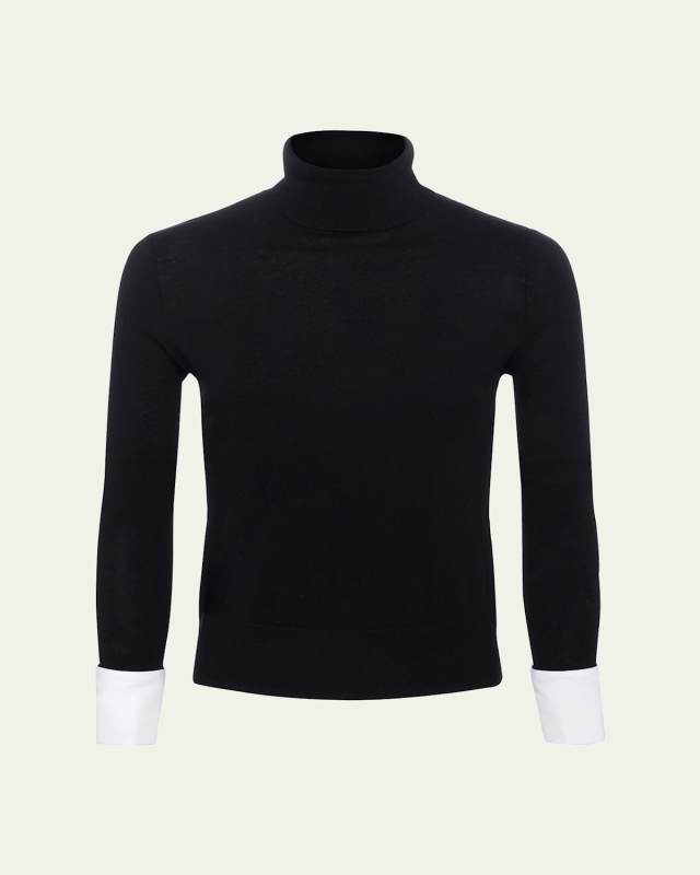Flora Poplin Cuff Sweater