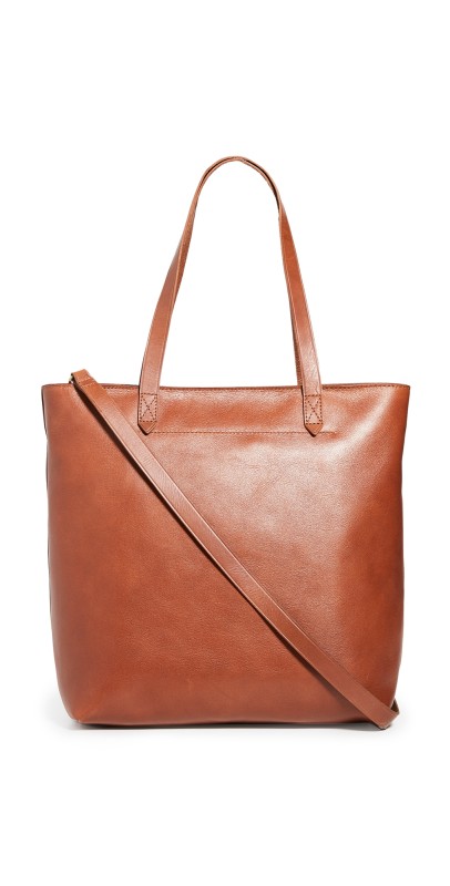 Madewell The Zip-Top Medium Transport Tote English Saddle