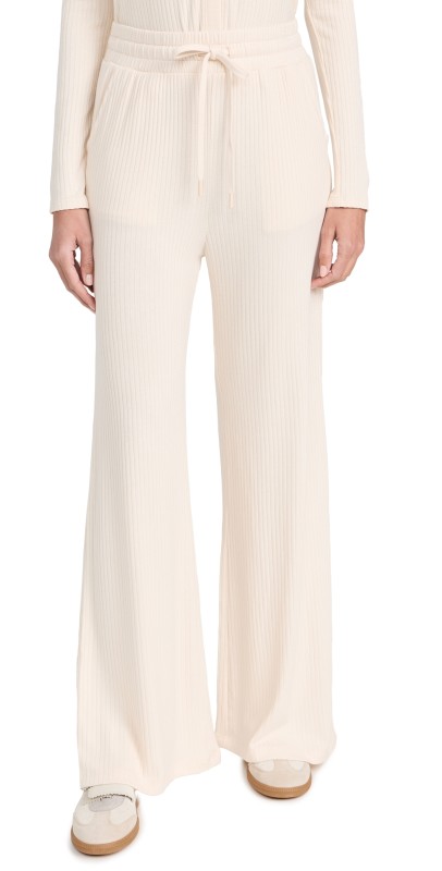 Beyond Yoga Well Traveled Wide Leg Pants Ivory