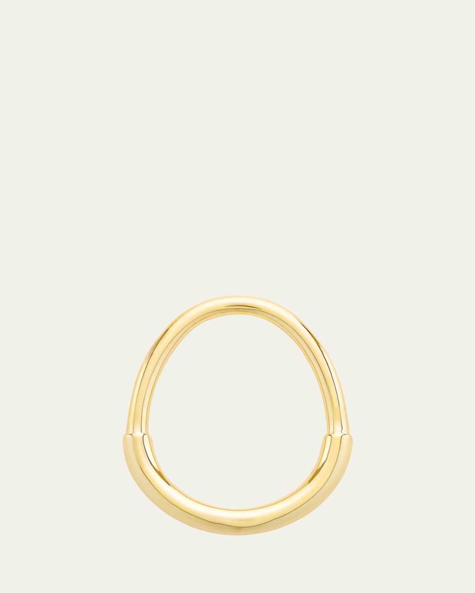 18K Yellow Gold Riviera Chasing Band Ring