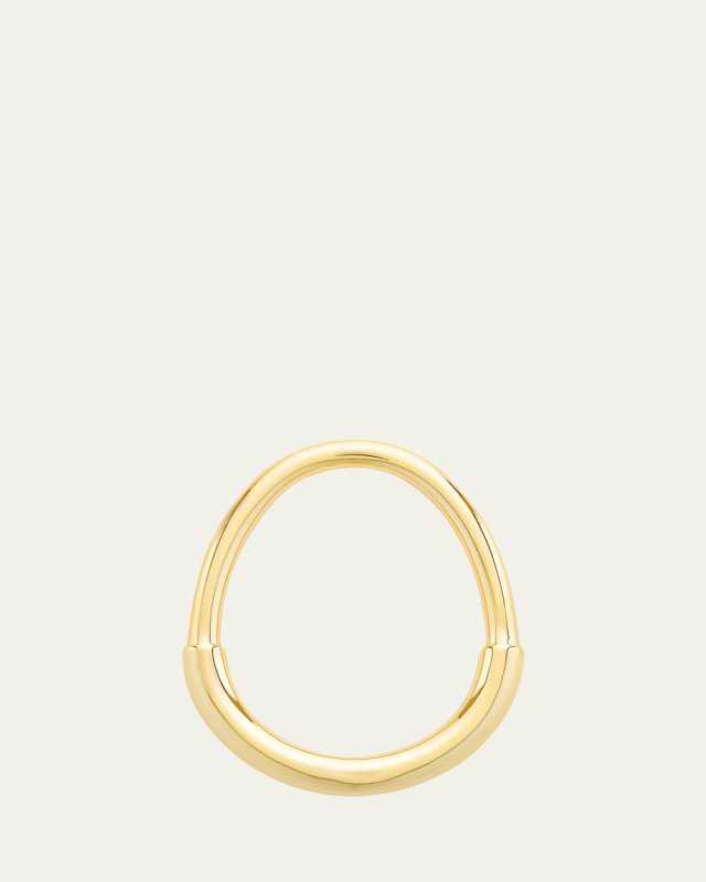 18K Yellow Gold Riviera Chasing Band Ring