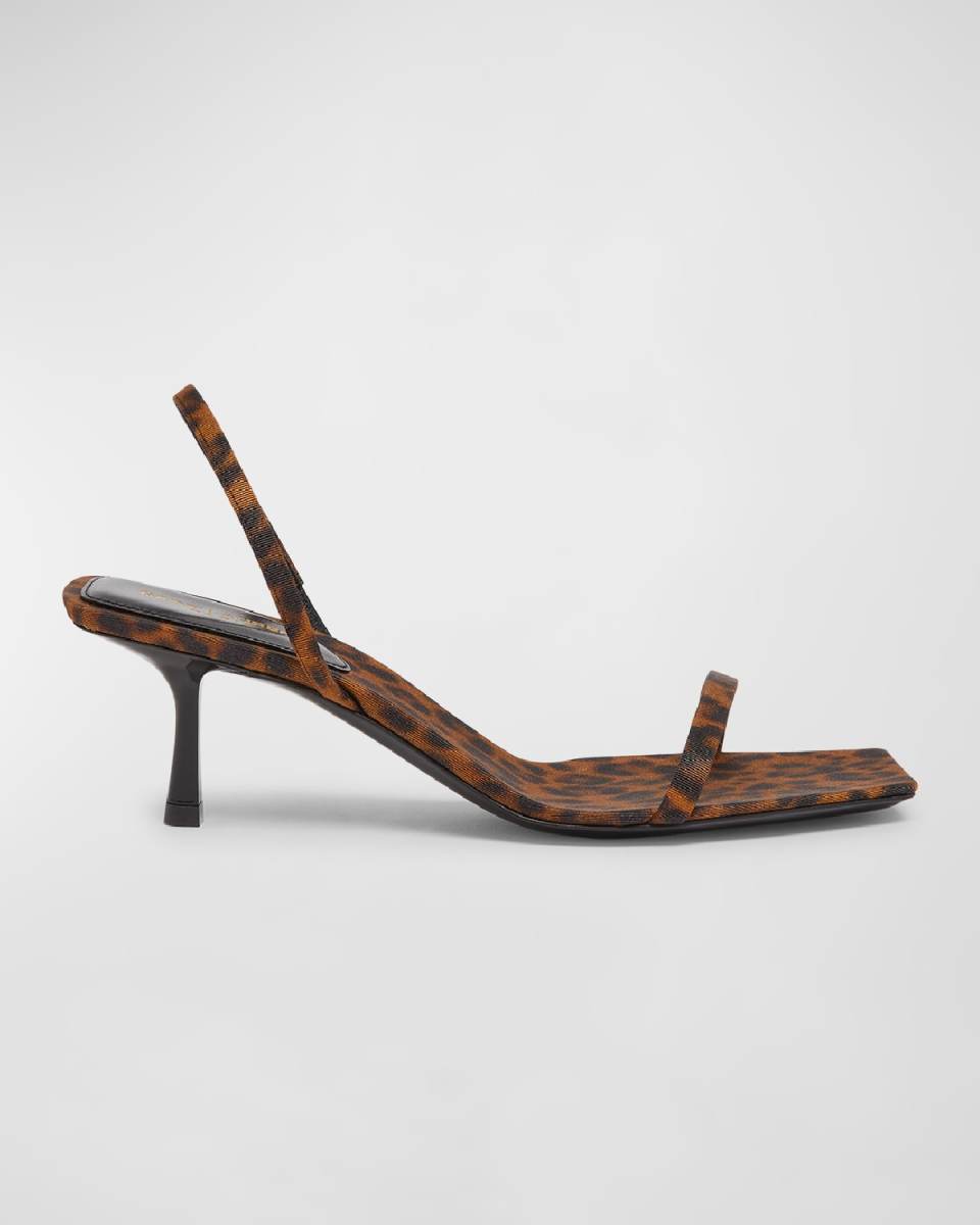 Jaspe Leopard Slingback Sandals
