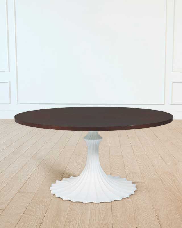 60" Walnut Top Dining Table