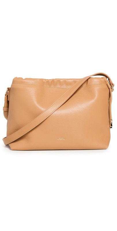 A. P.C. Sac Ninon Clutch Caramel
