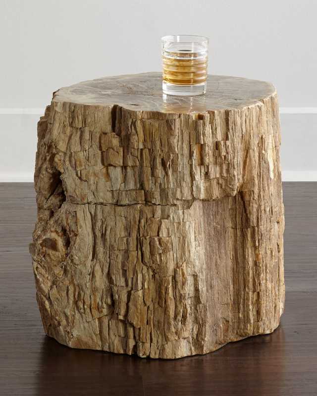 Petrified Wood Side Table