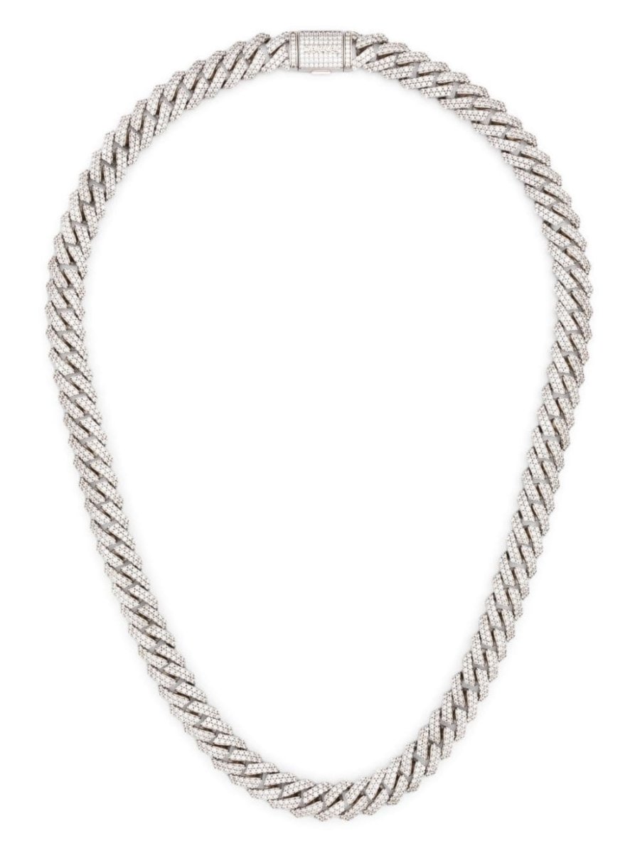 mini Prong Pavé gemstone necklace