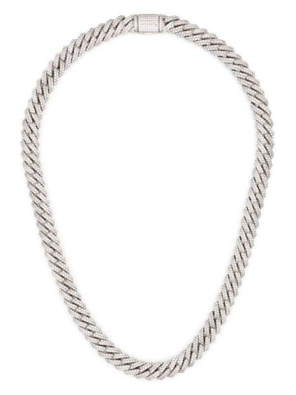 mini Prong Pavé gemstone necklace