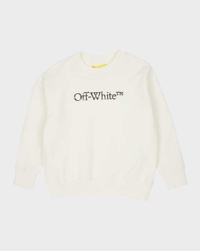 Boy's Bookish Blurred Logo-Print Crewneck, Size 4-12