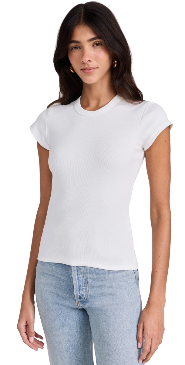 Jeanerica Valeria Rib Tee Natural White