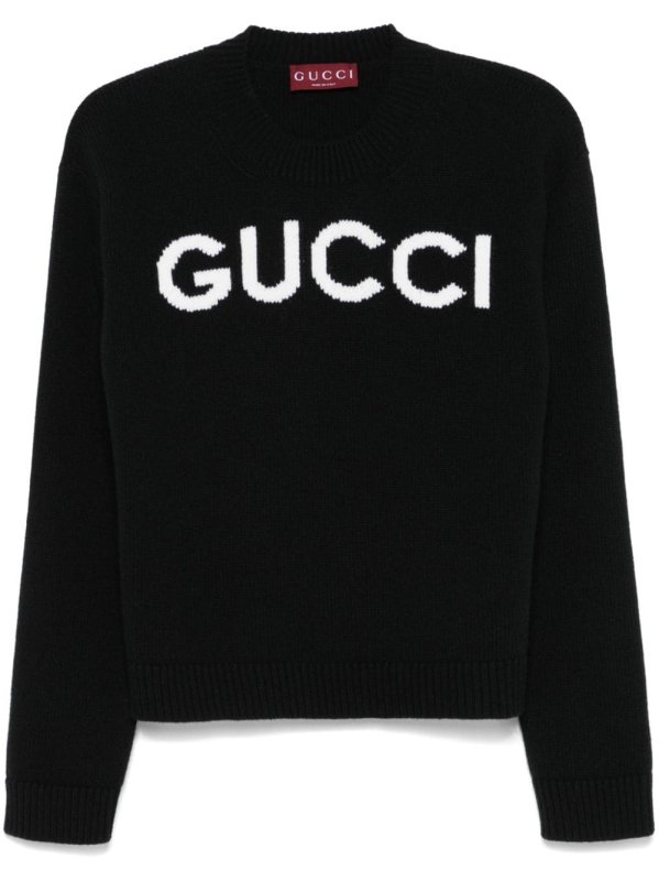 intarsia-logo wool sweater