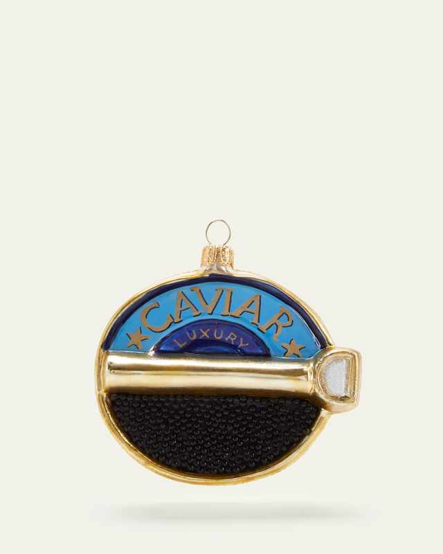 Black Sturgeon Caviar Can Christmas Ornament