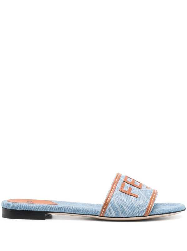 Signature embroidered-logo slides