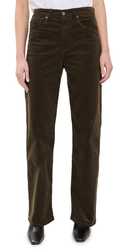 AG Kora High-Rise Corduroy Pants Rich Umber