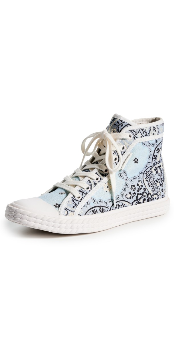 Zimmermann Twist High Top Sneakers Blue Bandana