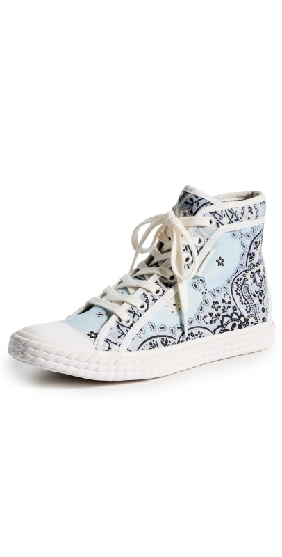 Zimmermann Twist High Top Sneakers Blue Bandana