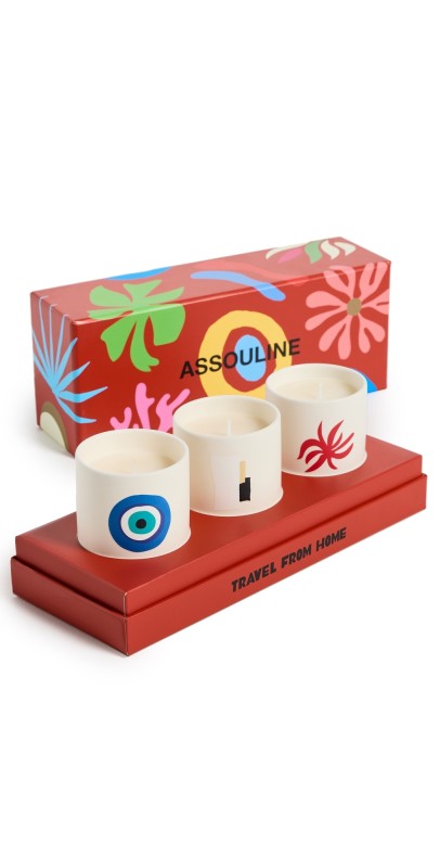Assouline Travel From Home Candle Gift Set Mult