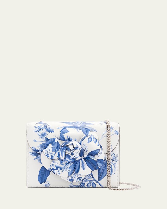 Tro Flower Leather Crossbody Bag