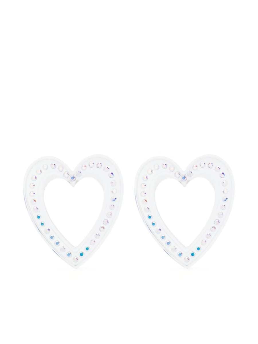 Big Heart crystal-embellished earrings