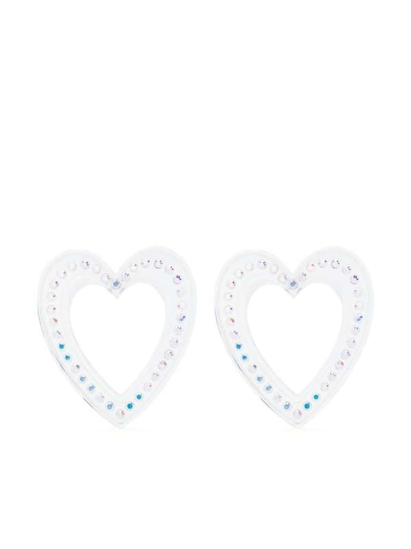 Big Heart crystal-embellished earrings