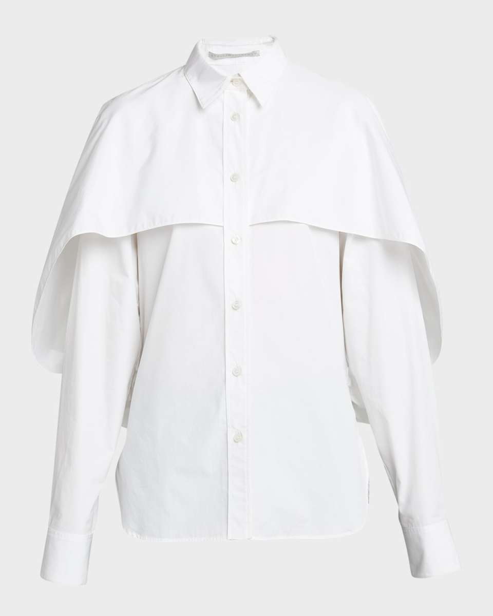 Balloon Cape Button-Down Shirt