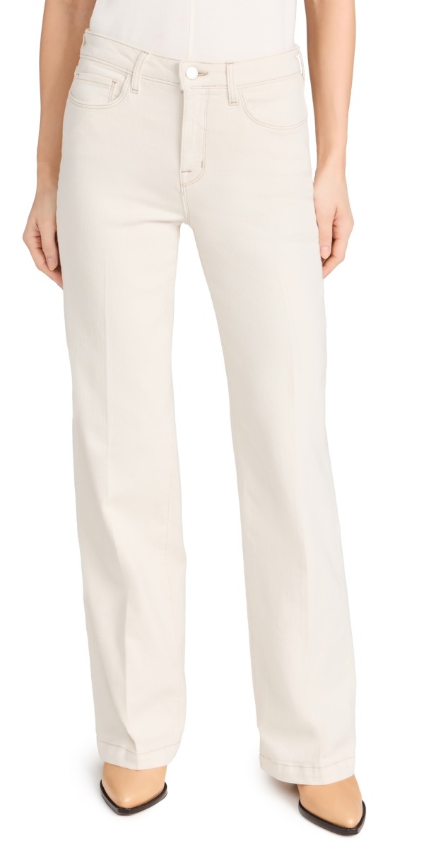L'AGENCE Scottie Wide Leg Pants Macadamia