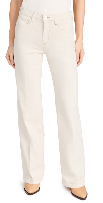 L'AGENCE Scottie Wide Leg Pants Macadamia